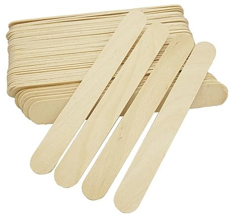 EULAPGOE 300pcs Disposable Wooden Tongue Depressor Tongue Stick Mask Mixing Mask Applying Wooden Stick Hair Removal Waxing Spatula Wax Stick