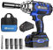 FADAKWALT 20V Cordless Impact Wrench, Impact Gun with 1/2 Square Driver, High Torque 300 Ft-Lbs(400N.m) Power Impact Wrench, Electric Impact Gun Kit with 3.0Ah Li-Ion Battery and Fast Charger