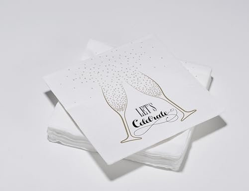 20 Servietten aus Watte, 33 x 33 cm, 3-lagig, Let's Celebrate