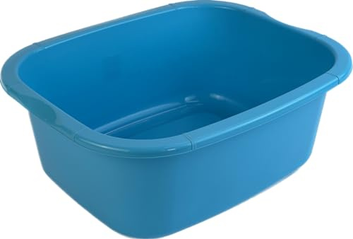 HoitoDeals 11 Litre Plastic Large Rectangular Washing Up Bowl For Sink Bowls, Home, Kitchen Accessories (1Pcs Sky Blue)