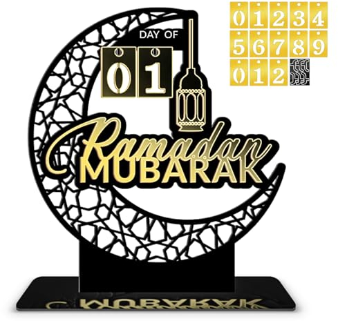 Ramadan Kalender, Eid Mubarak Dekoration DIY Ramadan Dekoration Aus Holz, Ramadan Adventskalender, Ramadan Kalender Kinder, Mubarak Advents 30 Tage Countdown, Ramadan Geschenke für Kinder