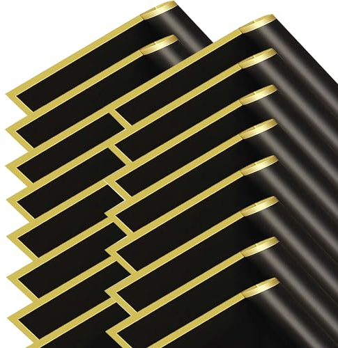 20 fogli di carta da imballaggio per fiori, carta da imballaggio impermeabile per bouquet per bricolage e artigianato, confezioni regalo, confezioni di bouquet per negozi di fiori, 58x58 cm (nero)