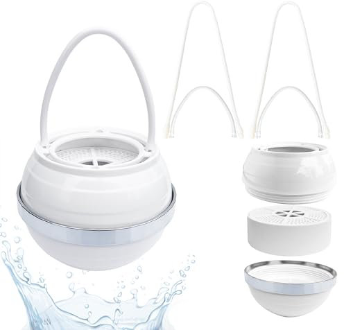 BariSmate 8 Stages Bath Ball Filter Bathtub Filter Bath For Tub Faucet Water Portable Travel Sensitive Hair Skin Replaceable Hard Water Chlorine Purifier (1XBath Ball Filter Set)