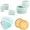 8 Pcs Duck Egg Blue Plastic Fluted Scone Cutter Set - Pastry & Cookie Cutter for Baking Professionals