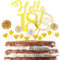 DazzJoy Tortendeko 18 Geburtstag Mädchen Junge,18. Geburtstag Kuchen Deko,Gold Torten Deko 18. Geburtstag,Hello 18 Cake Topper,18 Geburtstag Kuchendeko,Cake Topper 18 Geburtstag Deko Torte