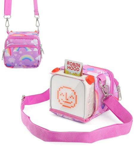 Taladad Carrying Case Compatible with Yoto Card Holder,Storage Bag Case for Yoto Player 2nd/3rd Kids Speaker Audio Plays Audiobook Cards Radio and Card Case Hold (Pink)