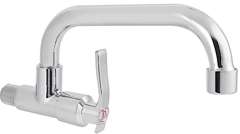 360-Grad G1/2-Zoll Wasserhähne Zur Wandmontage, Messingkörper Einzelner Kaltwasserhahn, Einfach Installierender Wasserwaschbecken-Wasserhahn für die Verwendung in der Küche zu Hause (LQ-3093 20cm)