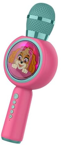 Microphone karaoké Paw Patrol Skye avec Haut-Parleur sans Fil et lumières LED