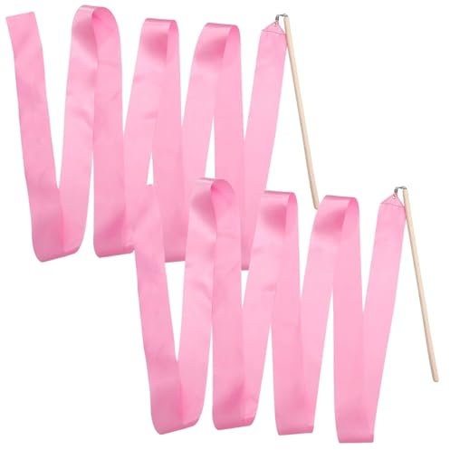 Nastro da ballo, Nastro da ballo Nastro colorato for ginnastica ritmica Nastro for ginnastica ritmica Twirling Ritmico for bambini for spettacoli di danza Nastro for ginnastica ritmica(Rosso)(Pink 1)