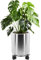Longrun 30CM Edelstahl Zylindrische Blumentopf, Home Patio Dekor Gartenarbeit Pflanzer Topf - Breiter Rand