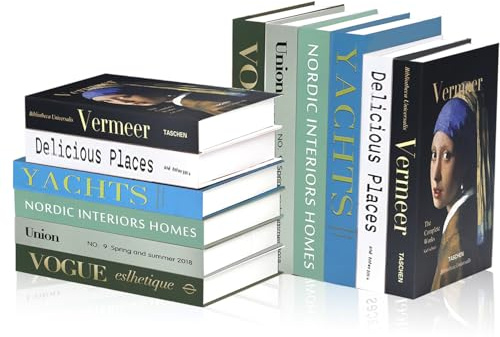 YUJUVI Deko Bücher für Heimdekor 5 Stk Fake Books Dekorative Bücher Dekobücher Faltbare Kartonschachtel nurGefälschte Bücher Display für Home Couchtisch Regale Dekobücher für Büro (6 Stück Set Deko A)