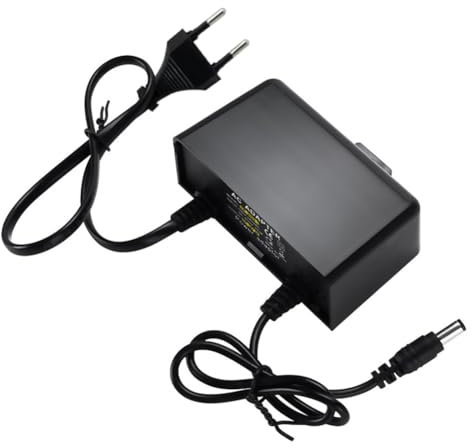 Janasiba Adaptateur d'alimentation Étanche 12V 2A pour Caméra DC, Bande LED, Commutation, Prise EU.