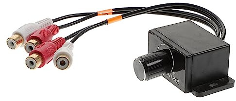 iplusmile Verstärker Lautstärkeregler Mit Cinchsteckern Metallgehäuse Kabellänge Für Autoradio Und Bassanlage Im Auto