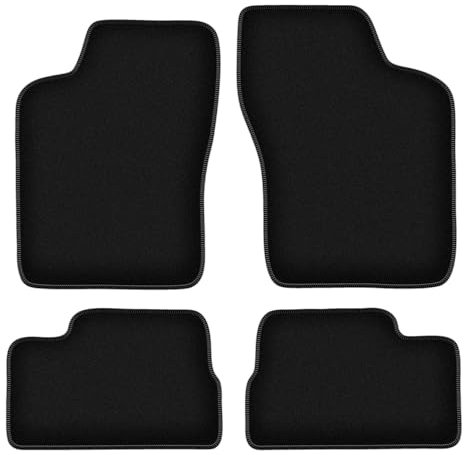 Velours-Fußmatten passend für Opel Ascona C 1981-1988, Schwarz, BASIC
