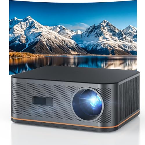1500 ANSI Full HD Videoprojecteur 4k avec WiFi 6 Bluetooth 5.2, HAPPRUN Projecteur Video Home Cinéma avec Auto Focus et Keystone, 300 Vidéoprojecteur Extérieur Intérieur, Compatible TV Stick/PC/PS5