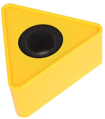 SWOOMEY Professioneller Mikrofon Logo Flaggenständer Aus Abs Dreieckig Gelb Langlebige Mikrofon Logo Station Für Reporter Und Interviewer