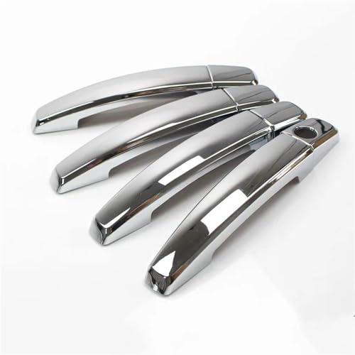 Chrom Carbon Faser Auto Türgriff Abdeckungs Ordnung Für Opel Für Astra H 2004-2009 Für Astra J 2010-2015 Für Vauxhall Autoteile(Silber)