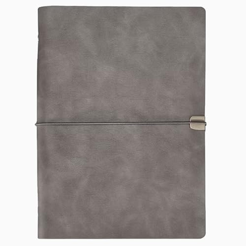 WANLIAN Notizbuch A5 Nachfüllbar, PU-Leder, A5 Ringbuch, 6 Ringe, Mit 80 Blatt/160 Seiten, 170mm x 230mm