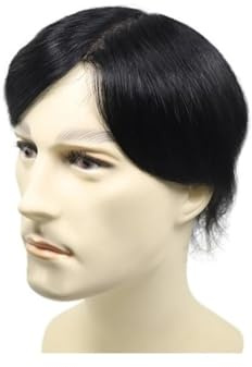 Perücke Männer 6 Toupee Hair, Breathable Silk Base Men's Wig,Double Lace Hairpiece for Daily Use(14x19cm)