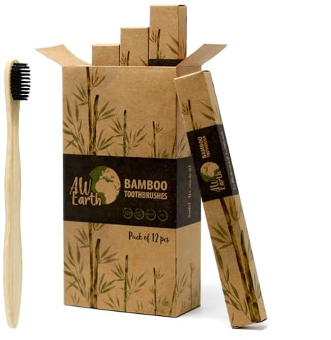 1x Bamboo Toothbrush - Charcoal Medium Soft