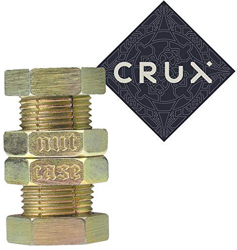 Hanayama Cast Nutcase Puzzle - Level 6 of 6 - Grandmaster Difficulty - Includes Crux Sticker