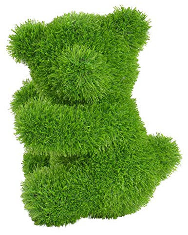 Kögler 53254 AniPlants Ours décoratif latéral en gazon artificiel, env. 30 x 44,5 x 50,5 cm, résistant aux intempéries et indéformable, avec ancrages de fixation, idéal comme décoration pour le jardin