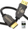 3M HDMI 2.1 Cable Certified 8K 48Gbps by True HQ | Ultra High Speed PREMIUM Lead with Ethernet | 8K 60Hz 4K 120Hz UHD HDCP 2.2 eARC | Dolby Vision Dynamic HDR PS5 Xbox Series X | Zinc Alloy & Gold