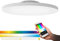EGLO connect LED Deckenleuchte Turcona-C, 1 flammige Deckenlampe aus Stahl, Aluminium und Kunststoff in Weiß, mit Fernbedienung, Farbtemperaturwechsel (warm, neutral, kalt), RGB, dimmbar, Ø 60 cm