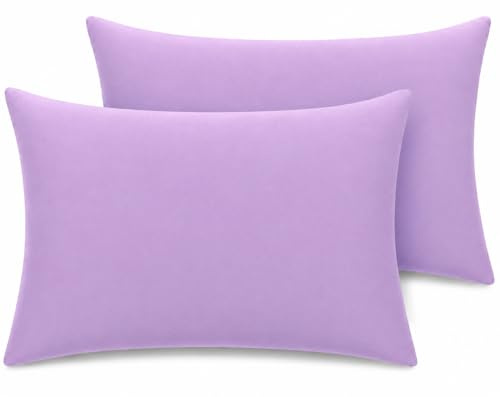 Pillow Cases 2 pack Percale Premium 180 Thread Count Pillow Cases Hotel Quality Fabric Wrinkle Free Pillowcase 2 pack (Lilac)