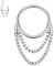 hengkaixuan Septum Schmuck 16G Septun Ringe Silber Daith Ohrringe Chirurgenstahl Septum Clicker Kette Nasenring Turm Ohrringe Nahtlose Conch Piercing Schmuck Septum Knorpel Helix Tragus Creolen 8mm