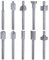 Treki 10pcs Brocas de Fresado Recubiertas de Tungsteno Carburo HSS Broca Fresadora de 1/8 Vástago Brocas de Fresado de Madera de Grabado Herramienta Rotativa Corte Agujero para Carpintería Madera