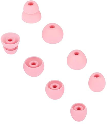 SNHTLS Replacement Silicone Ear Tips, Earbuds Set, Compatible with Powerbeats Pro, Beats X, Urbeats, Ear Bud Covers, Earbud Rubber Tips, 4 Pairs (Pink)