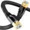 RJ45 Câble Ethernet 25m, Cat 7 Câble 25m Blindé, Câble Réseau LAN Haut Débit, Cat 7 Câble Internet Anti-interférence, pour Routeur Switch (25 Clips)