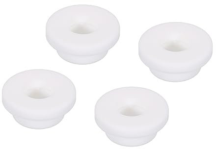 sourcing map 4Pcs T Type Rubber Grommet Mount Dia 25mm ID 15mm H 15mm Seal Protection Flexible Hole Plugs for Cable Pipe White