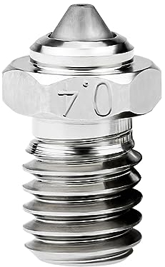 1PC Upgrade V6 Bimetall Düse 0.4mm gehärtetes Stahl überzogenes Kupfer kompatibel mit 1.75mm V6 Hotend Prusa I3 MK3S Anycubic Mega S Vyper 3D Druck PEI PEEK oder Kohlefaser Filament (0.4mm)