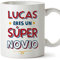 MUGFFINS Tazas Personalizadas para NOVIO - En Español - Eres Súper - 11 oz / 330 ml - Regalo personalizable original y divertido