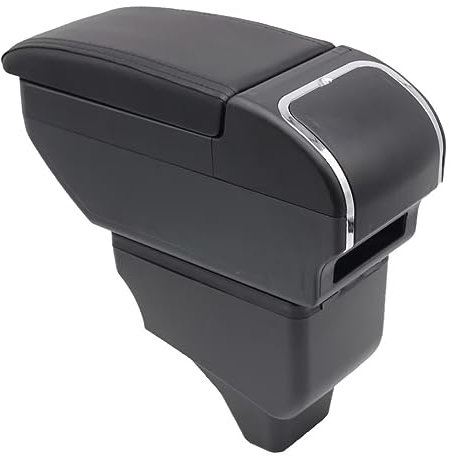 Pour Peugeot 208 2018-2021 Accoudoirs Boîte de rangement centrales Consoles main avec porte gobelets nori