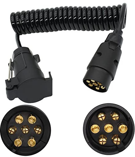 AUTOXBERT 3M 7 Pin Trailer Extension Cable Male to Female,12v 7 Pin Extension Lead Towing Adapter Cable Trailer for Towing Caravan Trailer Truck RV