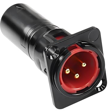 MEIRIYFA XLR 3 Pin Stecker auf Stecker Pass durch Panel Mount Jack, Mic XLR 3PIN D Serie Adapter Feed/Pass Thru Converter kompatibel mit Mikrofon, Mixer (M-M)