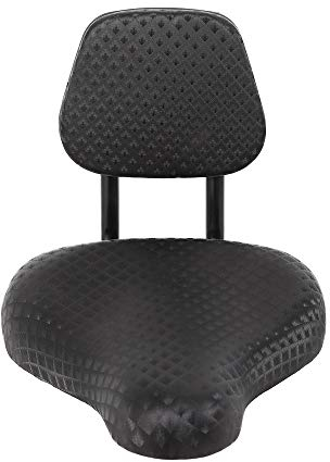 Rückenlehne Sattel Fahrradsattel,Fahrrad Dreirad Groß Komfort Sattel Sitzpolster,mit Rückenlehne Oversize komfortable weich Sattel mit PU-Kissen,Für Mountainbike Rennräder Fahrrad Sattel,25x25cm