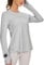 IECCP Damen UPF 50+ UV Sonnenschutz Shirt Langarm Schnelltrocknend Sommer T-Shirt für Outdoor Sport Surfen Running,Yoga