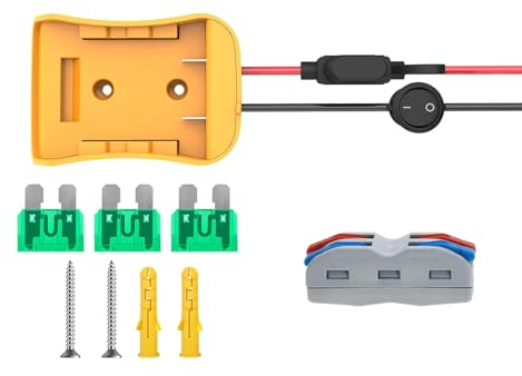 Power Wheel Adapter für 18V/20V Adapter mit Schaltern Sicherungen Draht 12AWG Power Wheel Umwandlung 20V/60V