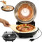 QUTBAG Pizzaiolo da 31 cm, Forno Elettrico per Pizza da 1200 W con Controllo della Temperatura 50-420 ℃, Macchina per Pancake Antiaderente, Forno per Pizza da Tavolo Fornello per Pizza Black