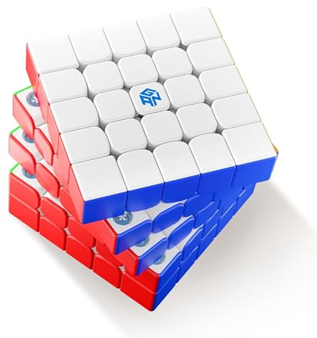 GAN562 M 5x5 Speed Cube, Cubo Magico Magnetico, Struttura a Doppio Strato Anti-POP per Bambini, Adolescenti e Adulti per Allenamento, Competizioni, Regali di Natale (Frost Coated)