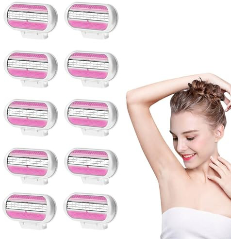 8 Pack Replacement Razor Blades Compatible with Gillette Venus Extra Smooth Women's Razor, Razors Blades Refills for Venus Razors Effortless Glide, 3 Layer Blades and Pivoting Head Design