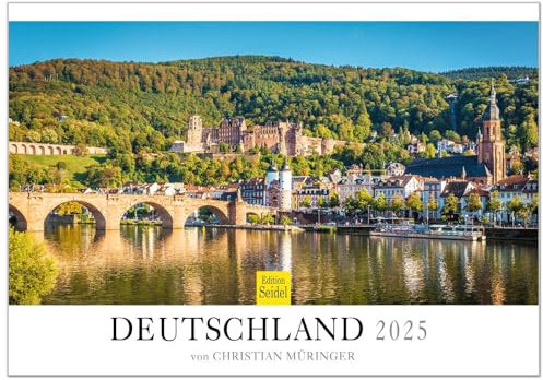 Edition Seidel Premium Kalender Deutschland 2025 Format DIN A3 Wandkalender Europa Schleswig-Holst. Baden-Württemb. Bayern Burgen Schlösser Fachwerkhäuser Christian Müringer