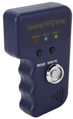 Portable 125kHz Key Fob Duplicator Handheld Copier Reader Writer for EM4305 T5577 ID Clone Tool with AAA Batteries Compact ABS Design