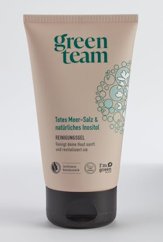 green team Reinigungsgel mit Totes Meer-Salz und Inositol: Vegan, Feuchtigkeitsspendend, Hautberuhigend, 150 ml