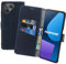 Suncase Book-Style Hülle kompatibel mit Fairphone 4 Leder Tasche (Slim-Fit) Lederhülle Handytasche Schutzhülle Case mit 3 Kartenfächer in Pebble-Blue