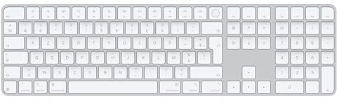 Apple Magic Keyboard con Touch ID y Teclado numérico para Modelos de Mac con Chip de Apple - Francés - Teclas Blancas 